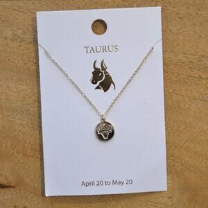 NWT Gold-toned Bull Taurus Zodiac Charm Necklace